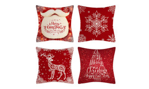 2309 NEW 4PC Christmas Throw Pillow Set Home Decoration Throw Pillow Set of Four Pieces 8219 la