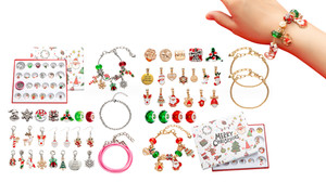 2310 NEW DIY Creative Children's Bracelet Jewelry 24 Grid Calendar Christmas Day Surprise Blind Box Set 8227 la