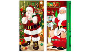 2310 NEW Christmas Santa Claus Door Curtain Flag Decoration Hanging Cloth 8254LA
