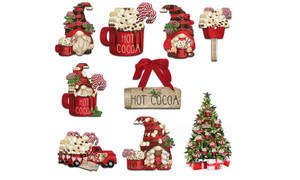 2310  NEW  24 pieces of dwarf Christmas wooden pendant  7657  LA