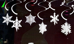 2310  NEW  24 PCS Christmas Spiral Tripper New Hollow Stereo Snow Creative Creative Sling 7655   LA