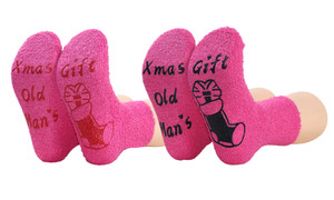 2311 NEW Coral velvet Christmas socks, plush and thickened floor socks, letter glue socks 8281la