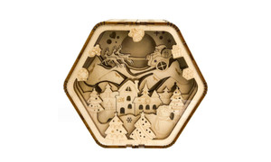 2311 NEW Christmas Wooden Carved Nightlight Decoration Decoration Decoration Christmas Gift 8306