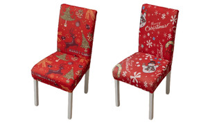 2312 NEW Christmas chair cover decoration dining chair cover holiday decoration elastic chair back cover Christmas tablecloth chair cover 8343