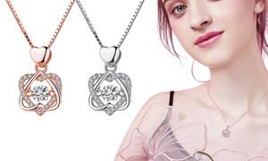 2404 Six pointed star necklace with female niche design, pulsating heartlock bone chain 8445LA