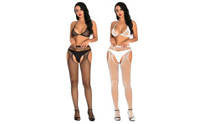 2405NEW-Net pants sexy strap bikini set6959