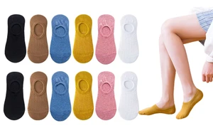 2406 NEW 12 pairs Spring/Summer Boat Socks Invisible Socks Shallow Mouth Silicone Anti slip Heel Socks 8488LA