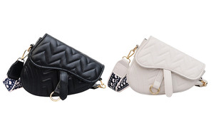 2405NEW-Shoulder strap embroidery saddle bag8701