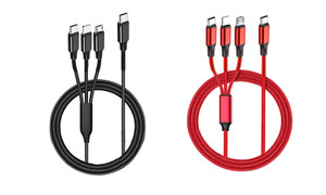 NEW  2406  Type-C car charging data cable mobile phone one in three charging cable 8517
