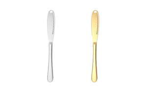 2406NEW-2pcs Stainless steel cheese butter knife with hole for butter knife8704
