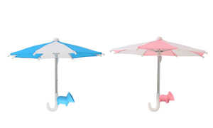 2406 NEW 2PC Piggy Mini Color Block Umbrella Phone Stand 8494