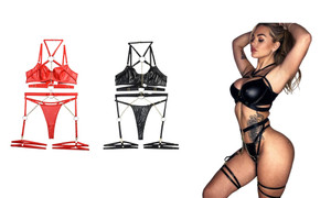 2406 NEW Strap style sexy chain hanging neck lingerie set 8620LA