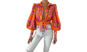 2406NEW-Half-length balloon sleeve shirt8708