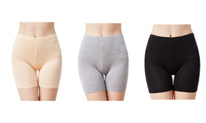 2406 NEW 3PC Women's Modal 3/4 Large High Waist Bottom Safety Pants 8639LA