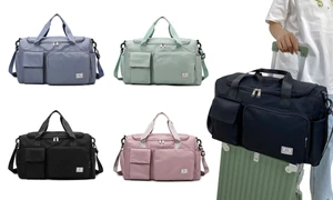 NEW  2406  Short Trip Bag Large Capacity Hand Luggage Bag Fitness Bag Dry And Wet Separation 8524