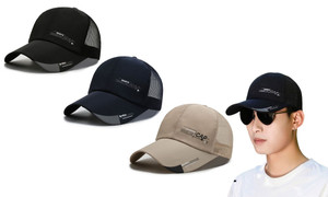 2407 NEW Mesh breathable extended brim sun shading baseball cap LA8658
