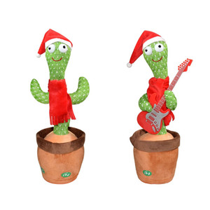 2408 NEW Christmas Guitar Dancing Cactus Funny Plush Toy  8913