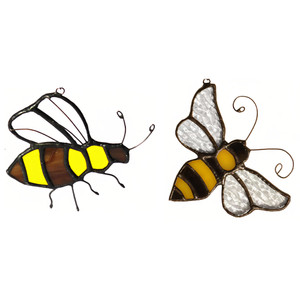 2408 New 2PC acrylic bee painted window decoration pendant LA8921