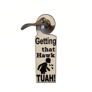 NEW  2408  Hawk TUAH  Door Hanger | Bathroom Door Sign | Door Tags | Spitting Door Handle Hangings | Acrylic Door Knob Signs Door Tags For Study Room  8530