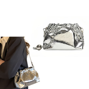2408 New Silver Chain Shining Galaxy Bucket Bag 8933