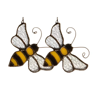 2408 NEW 2PC Color Honeycomb Hanging Acrylic Outdoor Landscape Decoration Bee Painting Window Accessories Pendant 8832LA