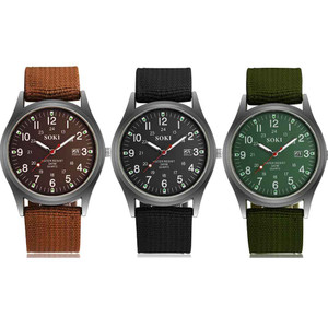 2408NEW-SOKI canvas sports casual watch8745