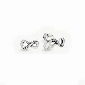 NEW  2409  Women's Sparkling Infinity Stud Earrings  8548