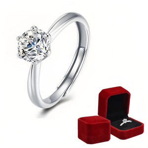 NEW  2411 Women Moissanite Element Ring （Six claws）  8594