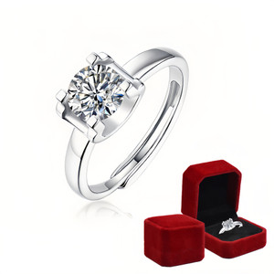 NEW  2411 Women Moissanite Element Ring （Four claws）  8597