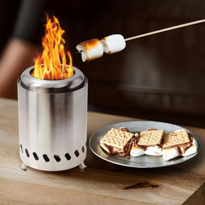 NEW 2603 Stainless Steel Tabletop Fire Pit for Patio, Camping & Marshmallow Roasting 9075