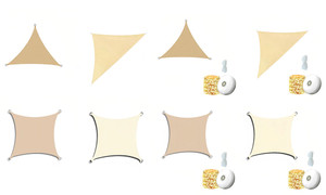 NEW  2503  Triangle or Rectangle Colour Outdoor Garden Sun Shade Sail   9079