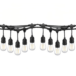 NEW  2503   S14 Solar Waterproof Light String Outdoor Camping Canopy Decorative Light Garden Light String 5m10 pcs led  9082