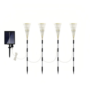 NEW  2504  1 To 4 Solar Powered LED Waterproof Lawn Light 9504