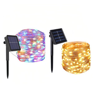 NEW  2503 Solar Copper LED-Lichterkette mit 100 LEDs 12 m  9086