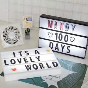 NEW  2504  A4 Cinema Light Box with 119 Letters Symbols  Emojis Markers   9602