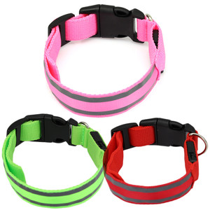 NEW  2505  LED Luminous Pet Collar With Reflective Material   9411