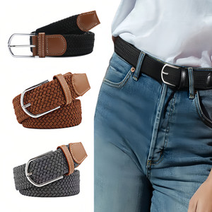 NEW  2505  Unisex Men Women Elastic Braided Belt  9628