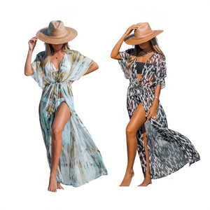 NEW  2506  Beach V-neck Irregular Skirt Dress 9427