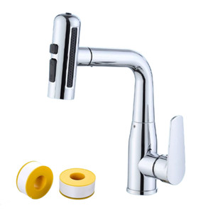NEW 2507 Stainless steel four speed electroplated faucet with two rolls of waterproof tape 9346