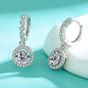 NEW 2507 Personalized and fashionable Mozambique elements diamond earrings 9349