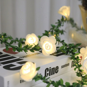 NEW 2508 Solar-powered rose vine led light strips 9375