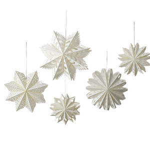 NEW 2508 Christmas Origami Snowflake Decoration Pendant 9558