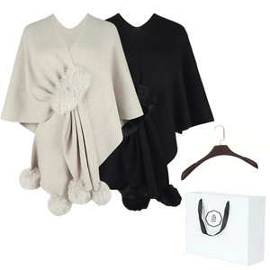 NEW 2508 ELLA Skinny Knitted Warm Scarf Cloak Gift Bag 9563