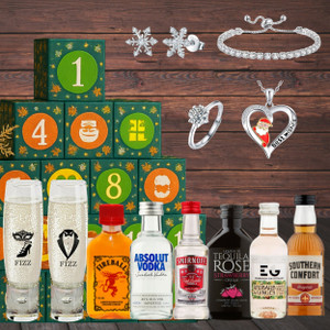 9737 12 Days of Christmas Spirits & Jewelry Advent Calendar Gift Set