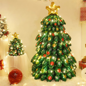 NEW 2510 Aluminum Film Christmas Tree Standing Inflatable Interior Decoration 9818