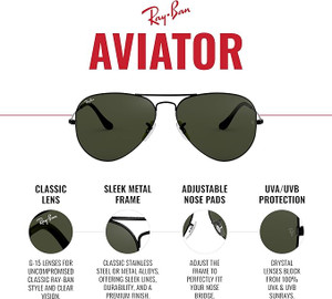 Ray-Ban mens Aviator Sunglasses  Gray
