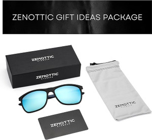 ZENOTTIC Square Polarised Sunglasses for Men Ultralight Carbon Fiber Sun Glasses Driving Fishing Golf Sports UV400 Protection