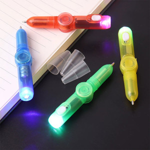 NEW 2511 Creative Stress-Relieving Rotating LED Light Ballpoint Pen-MIX COLOUR 9854