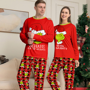 The Grinch Inspired Matching Family Christmas Pyjamas – Soft Cotton Blend, Machine Washable 9857
