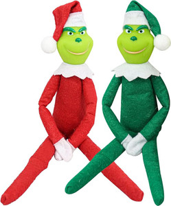 Grinch Doll Christmas Stuffed Plush Toy 12" Stuffed Plush Toy Green Big Monster Doll Christmas Home Decor Gifts for Fans
